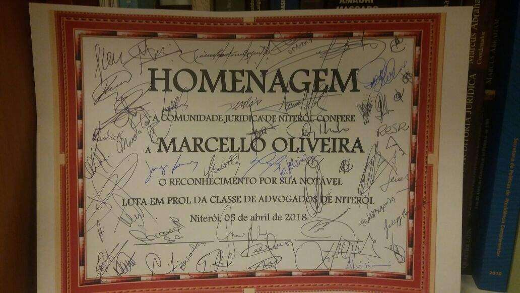 Marcello Oliveira é homenageado em Niterói