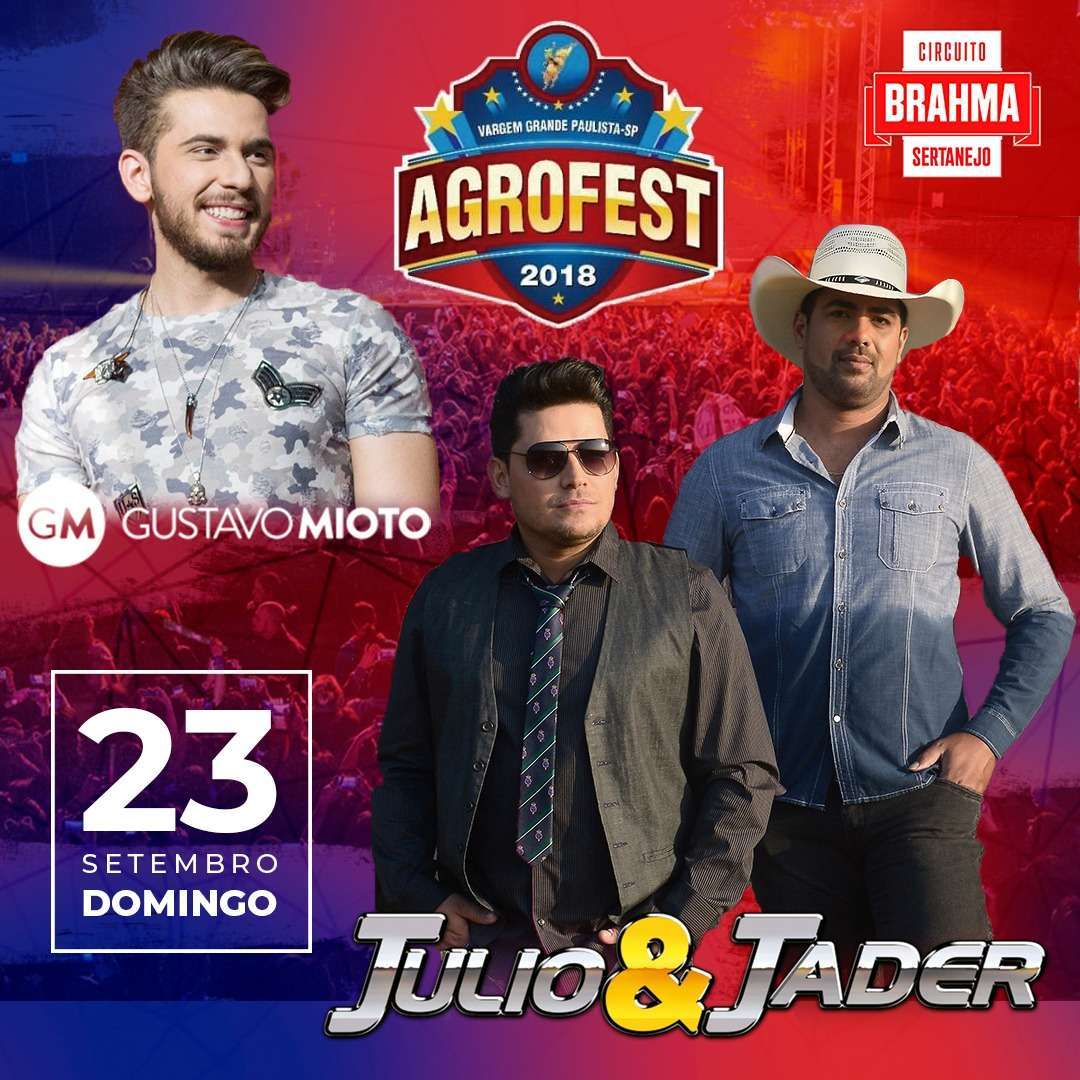 Julio & Jader no palco da Agrofest 2018