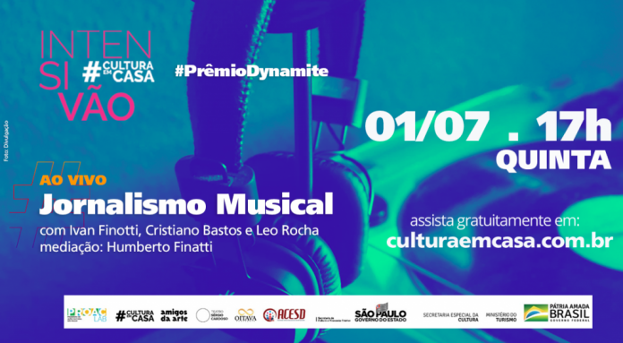 Prêmio Dynamite faz palestra sobre jornalismo musical dia 1º/7 as 17h