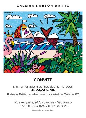 Homenagem aos namorados na Galeria Robson Britto