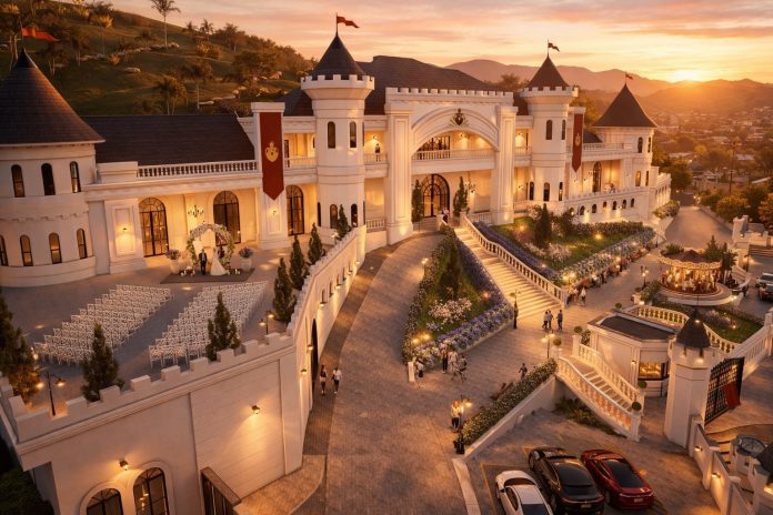 Em construção, o Castelo do Pontal deve se tornar o novo ponto turístico e de eventos carioca. Foto: Divulgação. 